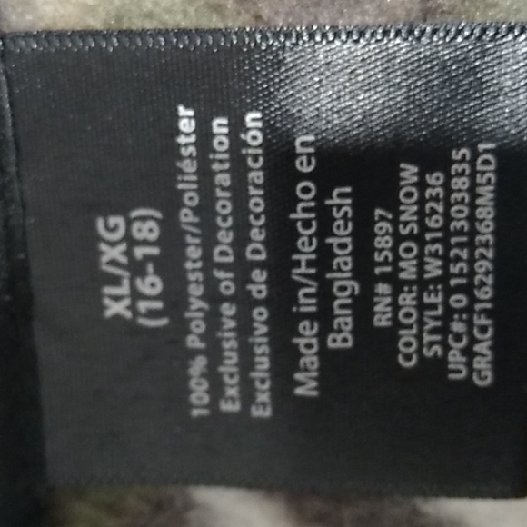 FINAL SALE! Mossy Oak Zip Up Jacket W/Thumb Holes Sz.XL 16-18 Like New - Picture 8 of 9